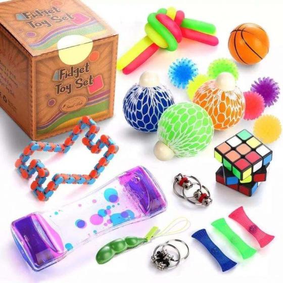 2023 Bulk stock free shipping custom fidget toys kits 28 30 50 100 pcs popispis fidget toys pack sets for promotion