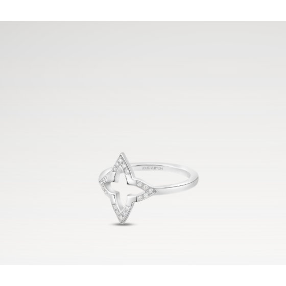 Ombre Blossom Ring, White Gold and Diamonds