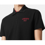 Embroidered Versace Milano Stamp Polo Shirt