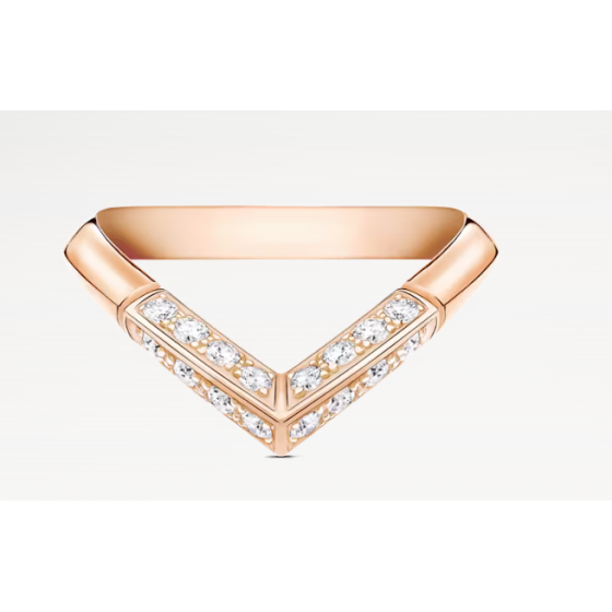 LV DIAMONDS PAVÉ V 18-carat gold (pink) ring