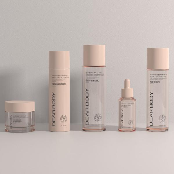 Mingdun OEM Cosmetic Packaging Set Skin Care Face Care Cosmetic Packaging Set Wholesale Luxury Hotel Set