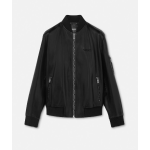 Leather bomber jacket
