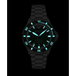 men's large dial luminous diving steel belt mechanical watch