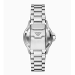 men's large dial luminous diving steel belt mechanical watch