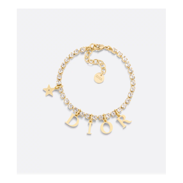 Gold-Finished Metal and Silver-Tone Crystals
