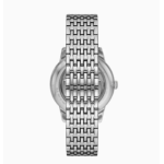 Men's Braided Steel Strap Simple Pointer Plain Mechanical Watch