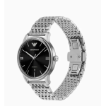 Men's Braided Steel Strap Simple Pointer Plain Mechanical Watch