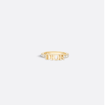 Gold-Finish Metal and White Crystals