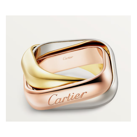 Trinity cushion ring, large model