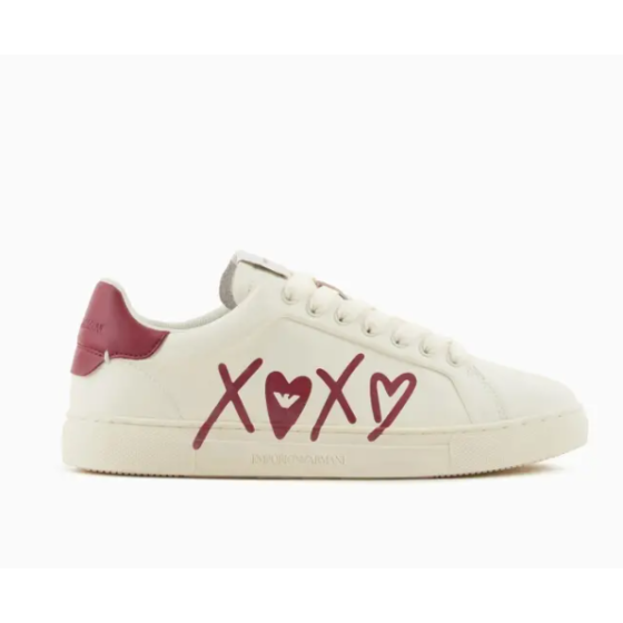 Unisex lace-up low-top round-toe printed sneakers