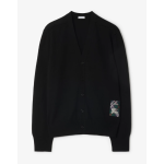 Check Label Wool Cardigan