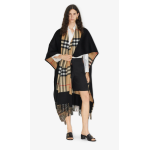 Reversible Check Wool Cashmere Cape