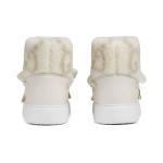 Women's Ivory Wool Effect Boots