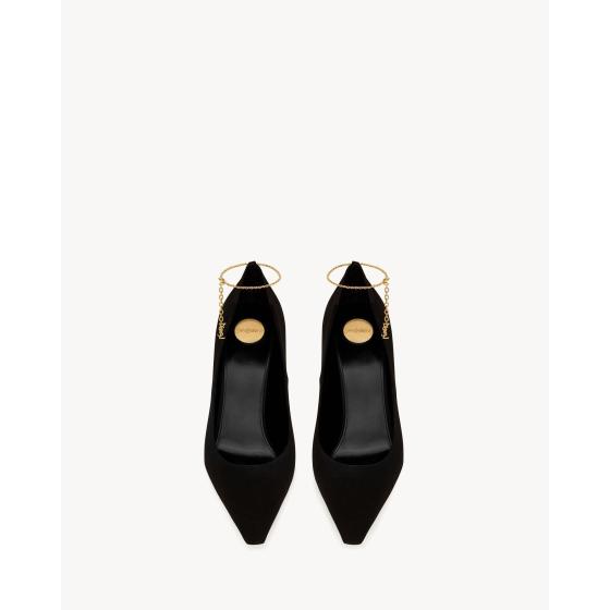RÉGINE crepe satin pumps