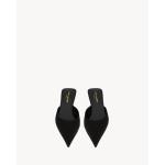 BARBARA crepe satin mules
