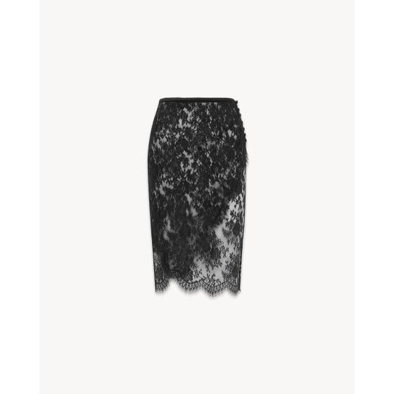 Lace Wrap Pencil Skirt