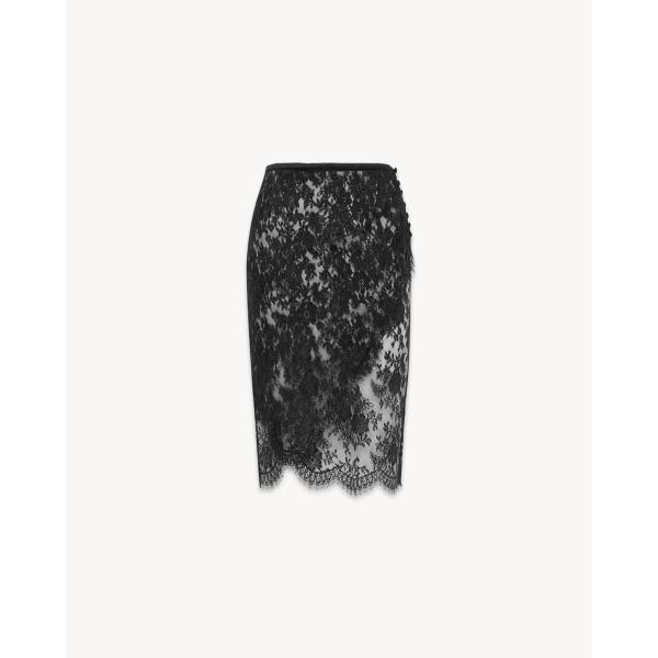 Lace Wrap Pencil Skirt