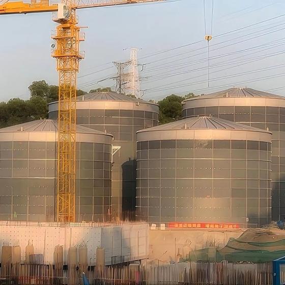 9500m3 Schumann Powder Spraying Steel Digestive Tanks For Water Treatment Machinery