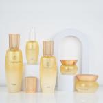 Luxury Round 30g 50g 40ml 100ml 120ml glass cosmetic bottles and jars set bottle cosmetic packaging container skin care set