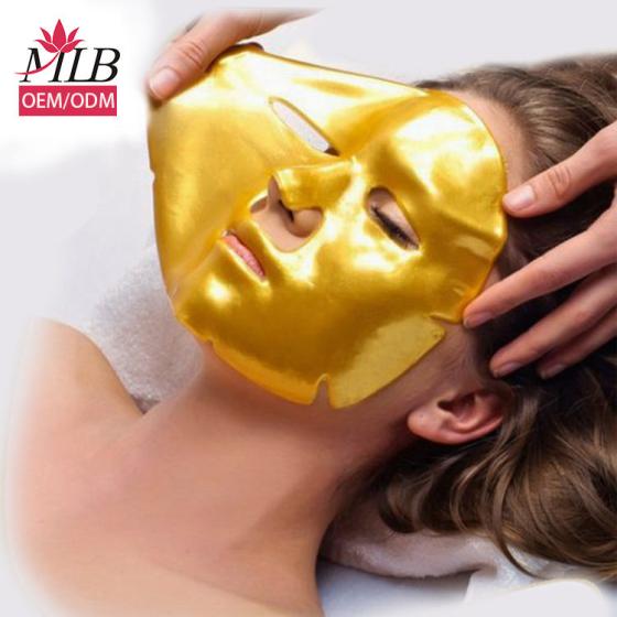 Wholesale Factory Natural Hydrating Facial Mask Sheet Beauty Skin Hydro Gel Whitening 24k Gold Collagen Face Mask