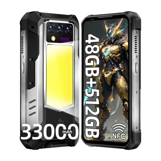 Oukitel Wp100 Titan 5g Rugged Smartphone Built-in Projector 1200-lumen Camping Light 33000mah 16gb+512gb 200mp Nfc Cell Phones
