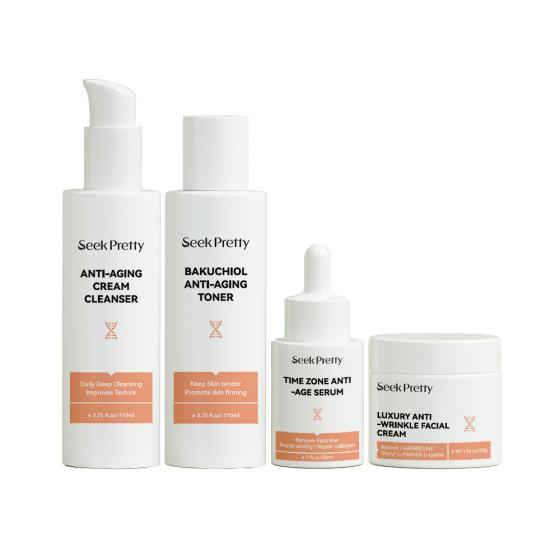 Custom Professionals Retinol Bakuchiol Facial Skin Care Products Anti Aging And Wrinkles Serum Skin Care Set For Black Women