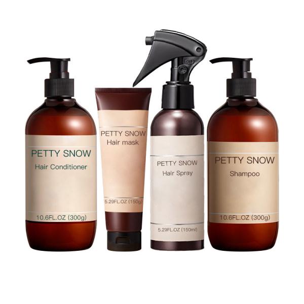 OEM organic shampoo conditioner hair private label vegan sulfate free rice hair care set