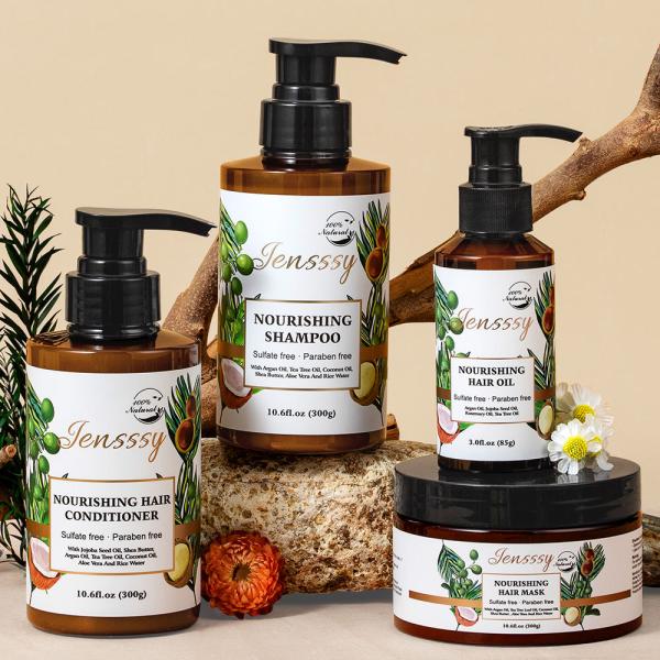Sulfate free private label organic aloe vera rice hair care sets growth argan oil hair treatment mask shampoo and conditioner