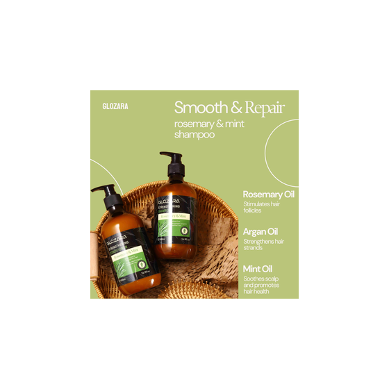 Private Label Organic Hair Growth Shampoo Sulfate Free Curly Rosemary Oil Mint Shampoo And Conditioner Hair Care Set