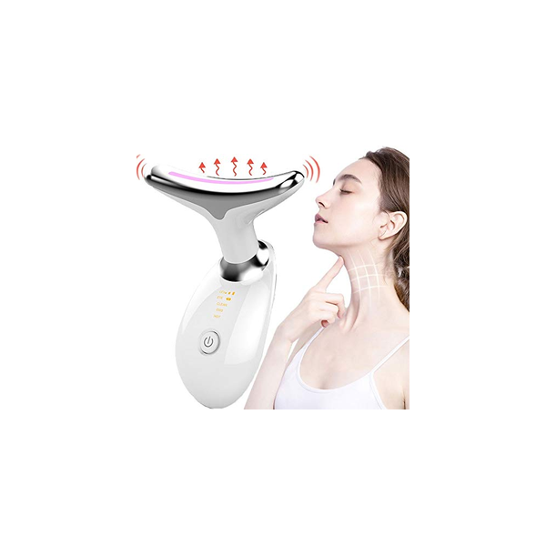 LED Photon Therapy Neck Lifting Massager Anti-wrinkle Vibration Skin Tighten Machine Face Slimming Beauty Care Device