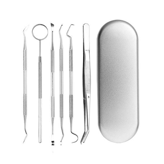 6 stainless steel teeth scraper/teeth cleaning tool and oral Oral tool set