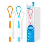Bulk Private Label Colorful Silicone Stainless Steel Cleaning Brush Plastic Tongue Cleaner Scraper