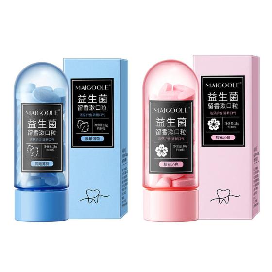 Private Label Solid Tooth Paste Teeth Whitening Refresh Breath Mouthwash Tablets Mint Probiotics Toothpaste Tablets