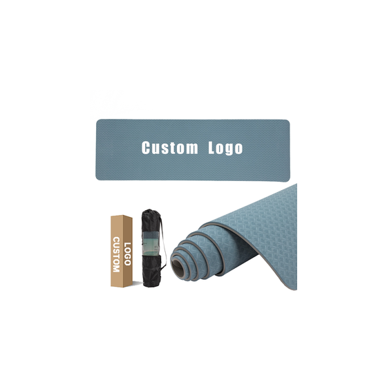 High Quality Professional Fitness Gym Wholesale Custom Design Logo Printed Eco-friendly Durable Travel Non Slip TPE Yoga Mat