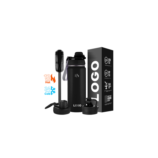Custom Logo Stainless Steel Insulated Vacuum Flasks With Wide Mouth Water Bottle 32oz 40oz Stainless Steel sports Bottle