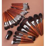 Custom 37Pcs MUF Series Wood handle Aluminium ferrule High quality Cruelty Free makeup brushes Factory wholesale Spot sale