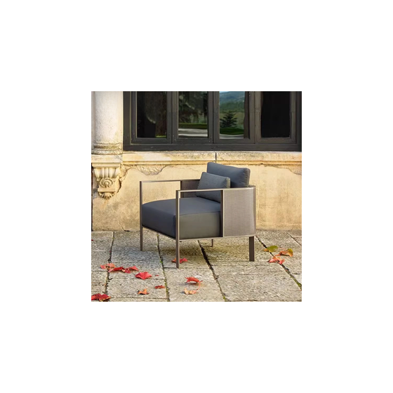 Nordic Outdoor Stainless Steel Rattan Sofa Set Modern Design Wood Furniture for Living Room Courtyard Balcony Outdoor Leisure