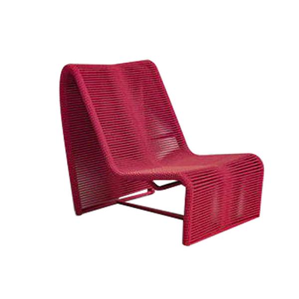 Modern New Indoor Outdoor Balcony Woven Rope Patio Furniture Sun Bed Garden Lounge Chair Terrace Ottoman