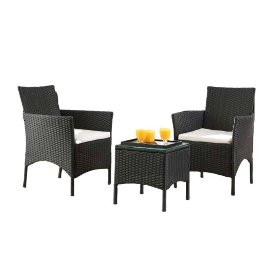 Patio Conversation Sofa Set Waterproof Outdoor Furniture Iron Frame New Modern Wicker Garden Outdoor Leisure Design 3 Piece