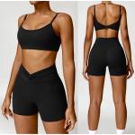 2024 soft fabric lightweight sweat-wicking workout set stretchy bra biker short 2 piece set contour fit gym training yoga sets