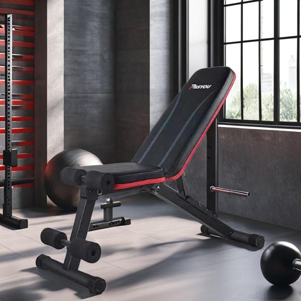 Adjustable Weight Bench Press Supine Board Indoor Gym Fitness Equipment Full-Body Workout Abdominal Exercise Home