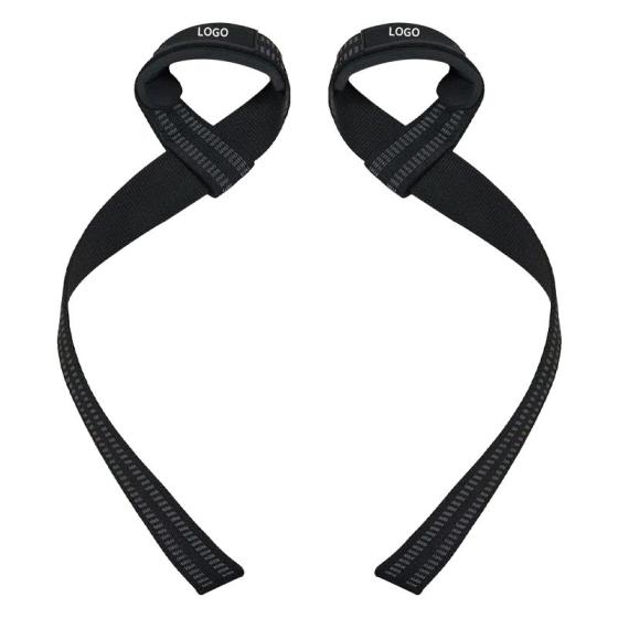 Hot Sale Unisex Custom Logo Gym Fitness Non-Slip Weightlifting Strap Wrist Straps for Strength Training and BodyBuilding