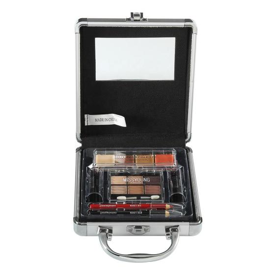 China Wholesale Portable Aluminum case Make up kit all in one Makeup box set Beauty Gift set for woman